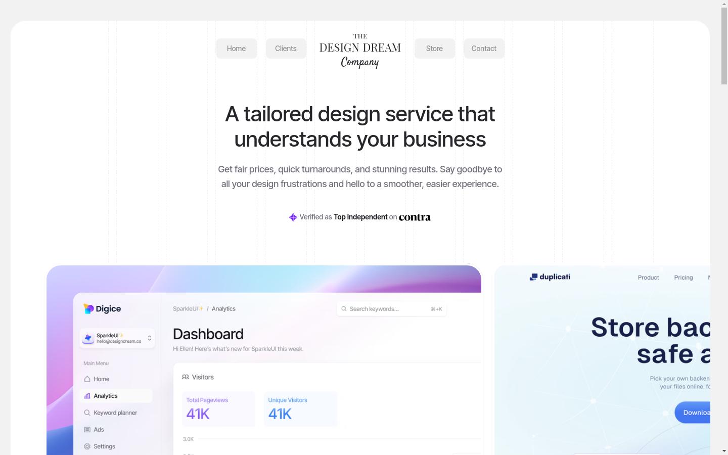 Screenshot of The Design Dream Company