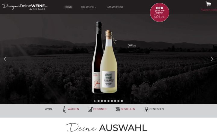 Screenshot of designedeineweine.de