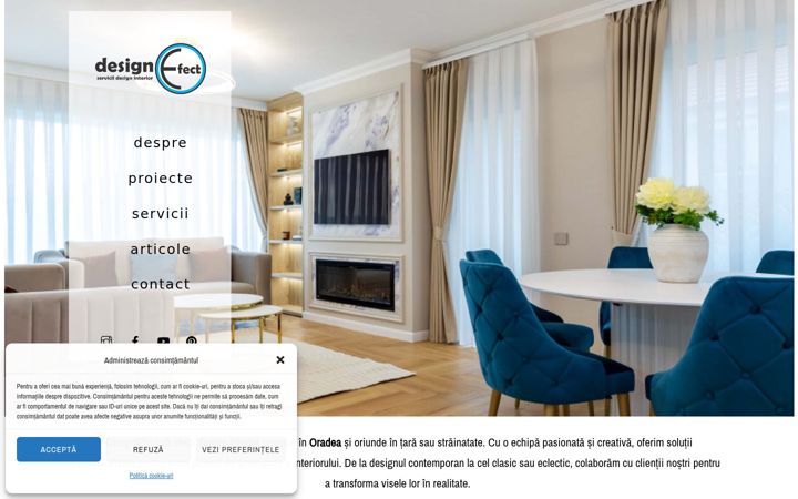 Ekrānuzņēmums no designefect.ro