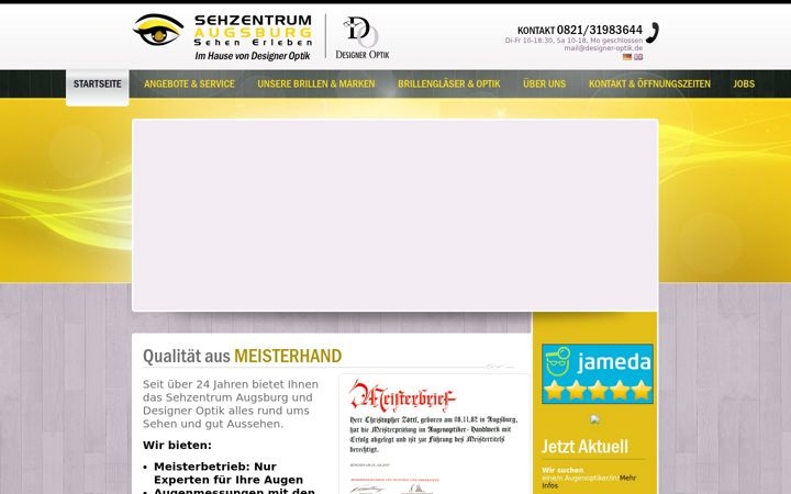 Screenshot of designer-optik.de