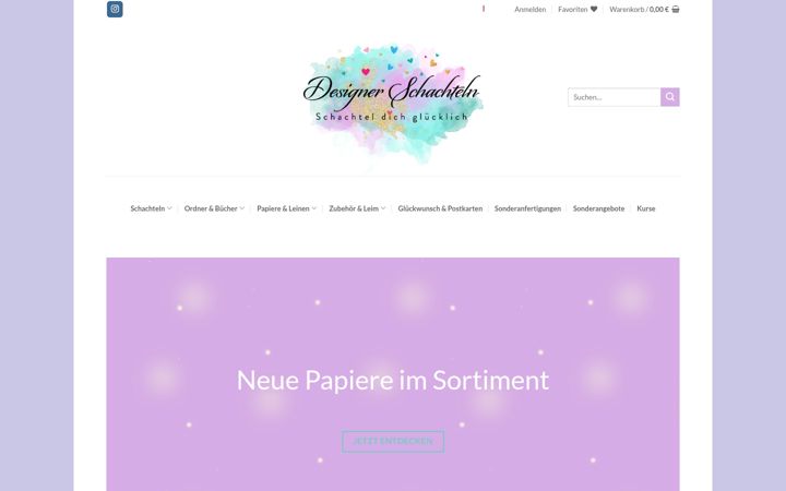 Snimka zaslona za designer-schachteln.de