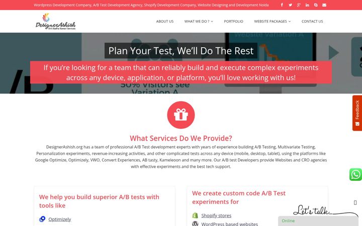 Screenshot of designerashish.org