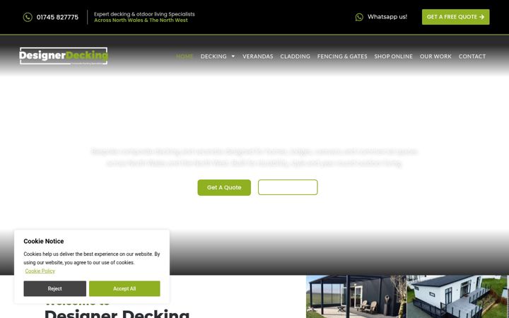 Screenshot of designerdecking.co.uk