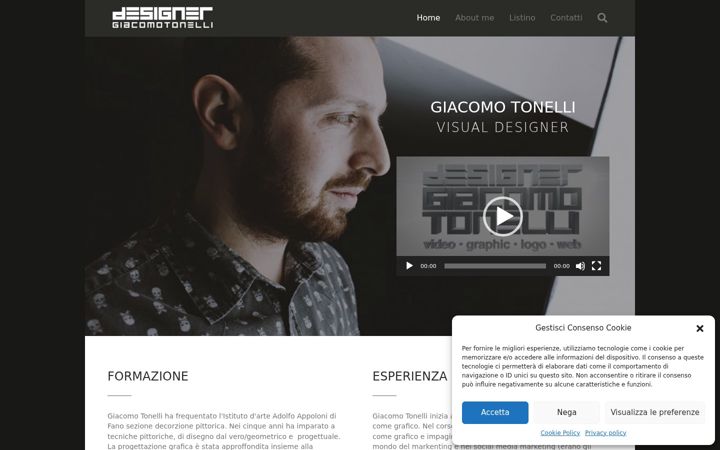 Ekraanipilt saidist designergiacomotonelli.it
