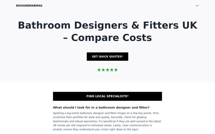 Screenshot of designerkbmag.co.uk