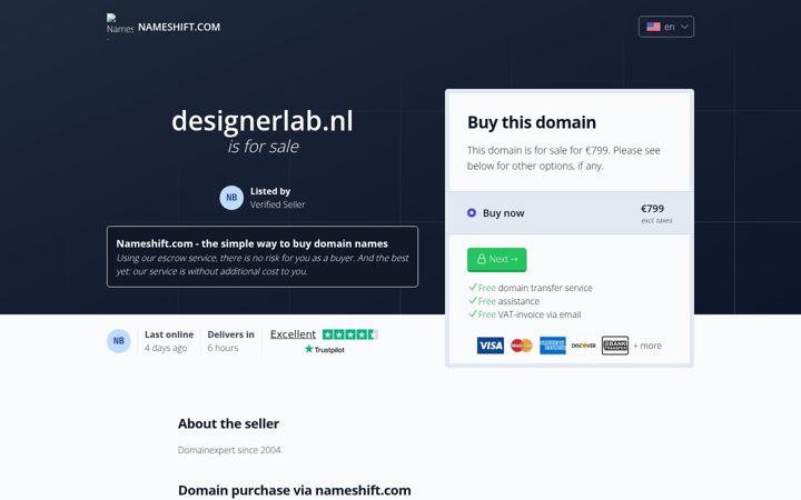 Screenshot of designerlab.nl