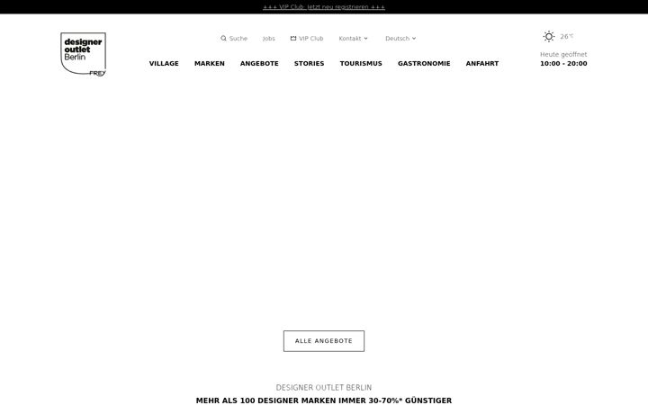 Posnetek zaslona designeroutletberlin.com