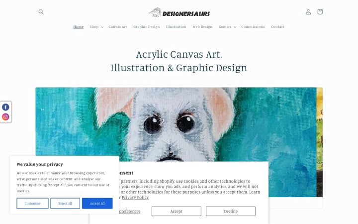 Screenshot di designersaurs.co.uk