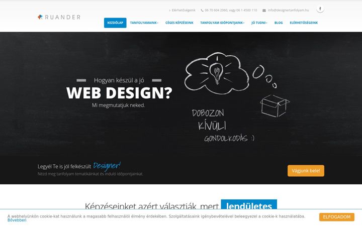Zrzut ekranu designertanfolyam.hu