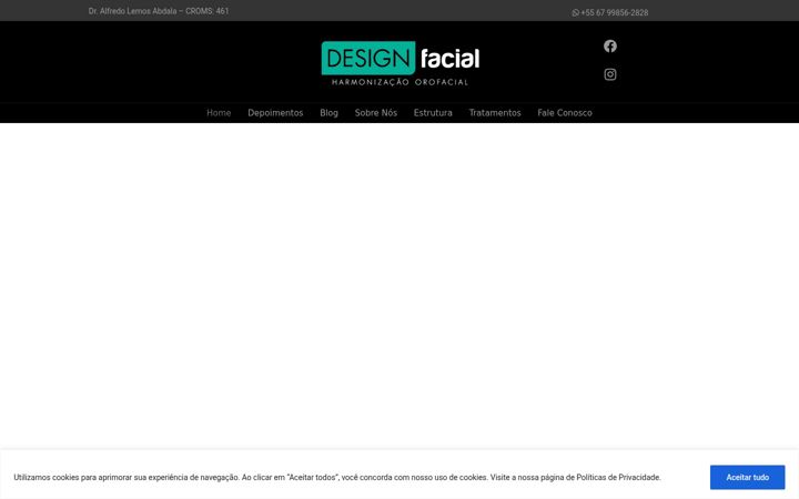 Captura de ecrã de designfacial.com.br