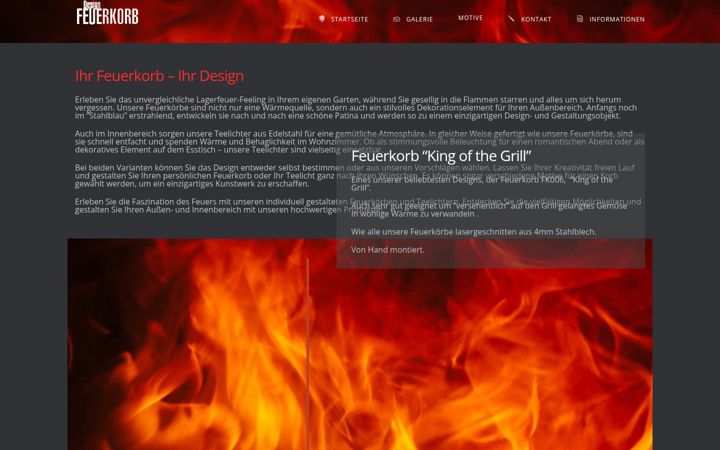 Screenshot of designfeuerkorb-das-original.de