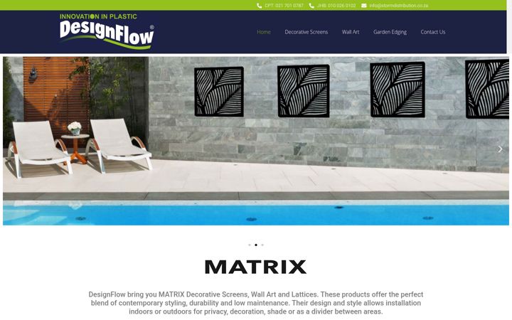 Screenshot di designflowscreens.co.za