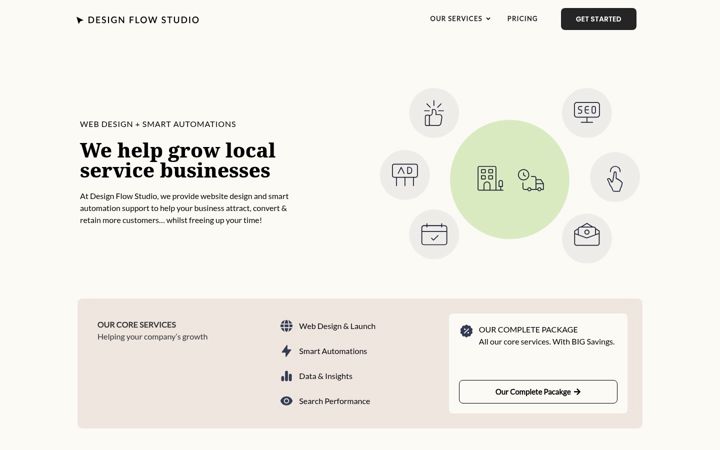 Screenshot of designflowstudio.com