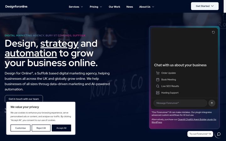 Screenshot of designforonline.co.uk
