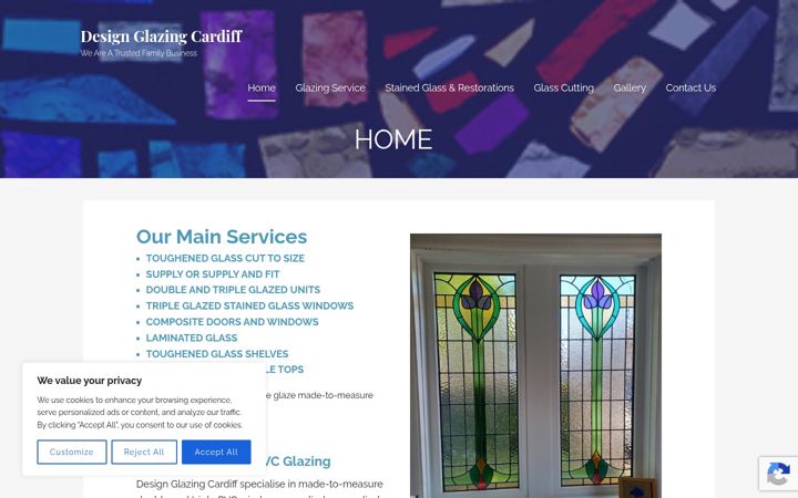 Screenshot of designglazingcardiff.co.uk