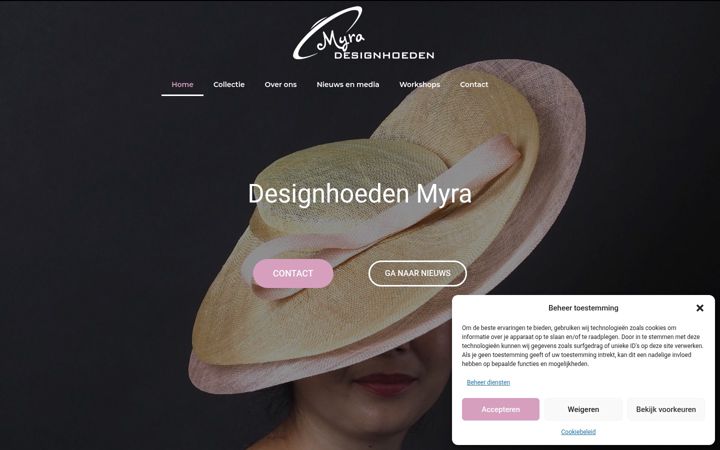 Skærmbillede af designhoeden.nl