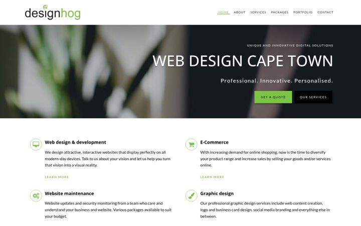 Screenshot di designhog.co.za