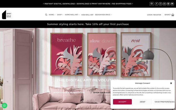 Screenshot of designhomespace.com
