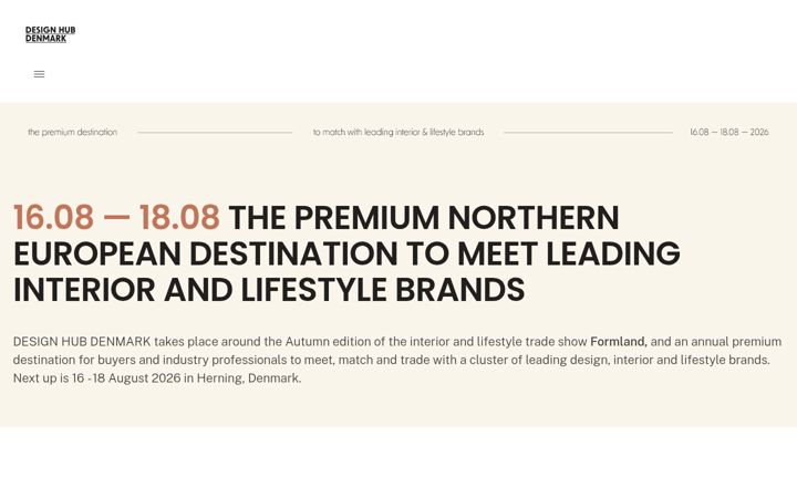 Screenshot of designhubdenmark.com