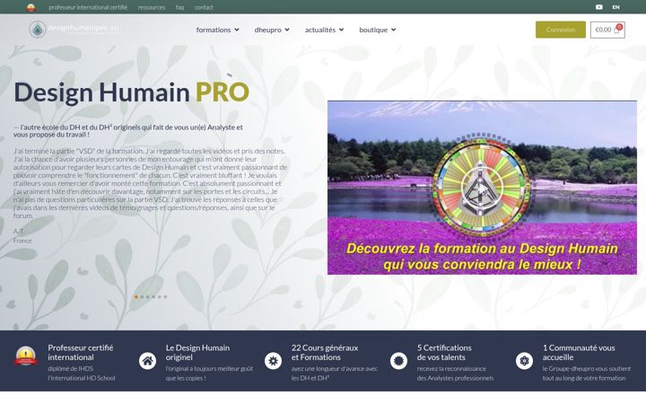 Skjámynd af designhumainpro.eu