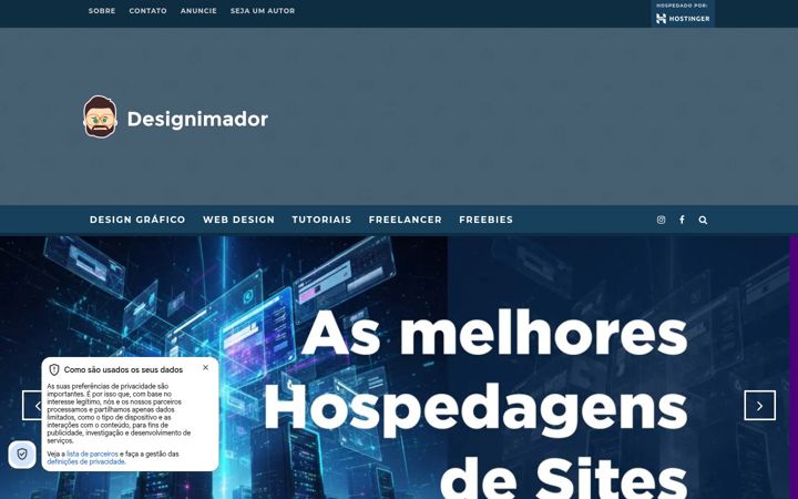 Captura de ecrã de designimador.com.br