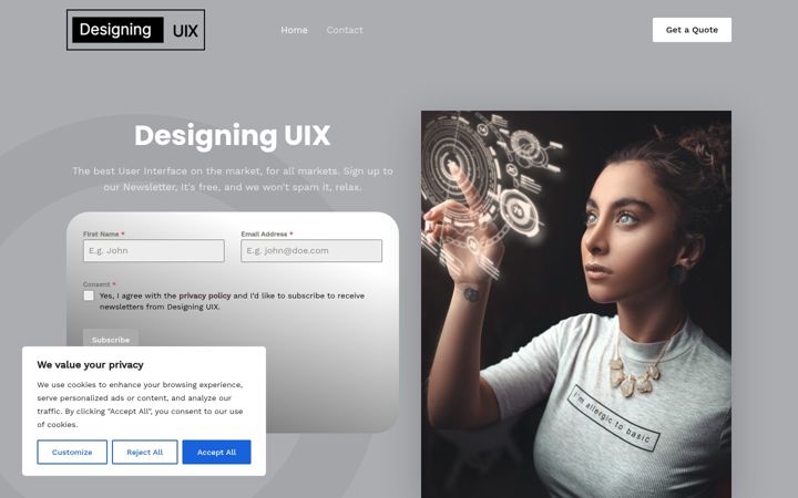 Screenshot of designinguix.com
