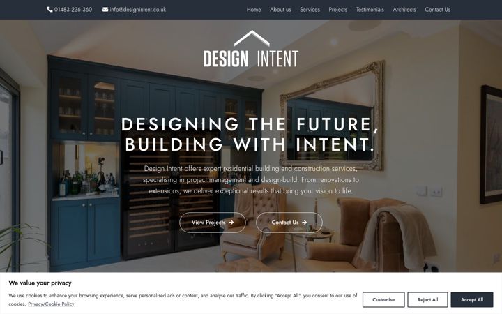 Screenshot of designintent.co.uk