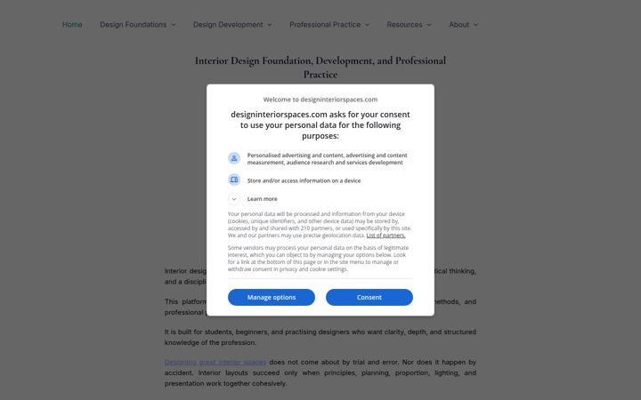 Screenshot of designinteriorspaces.com
