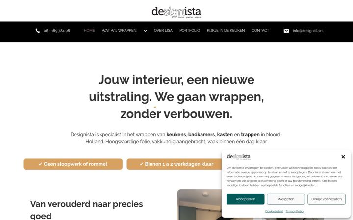 Screenshot of designista.nl