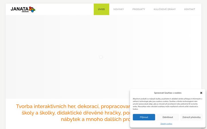 Captura de pantalla de designjanata.cz