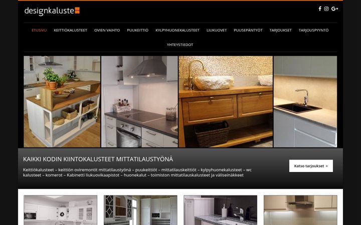 Screenshot di designkaluste.fi