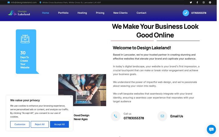 Screenshot of designlakeland.com