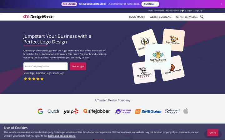 Screenshot of designmantic.com