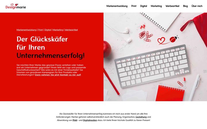Skjermbilde av designmarie.de