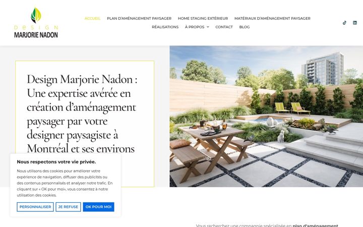 Screenshot of designmarjorienadon.com