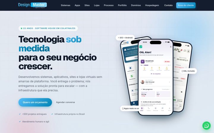 Captura de ecrã de designmaster.com.br