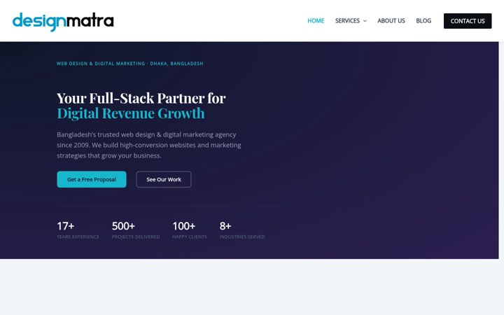 Screenshot of designmatra.com