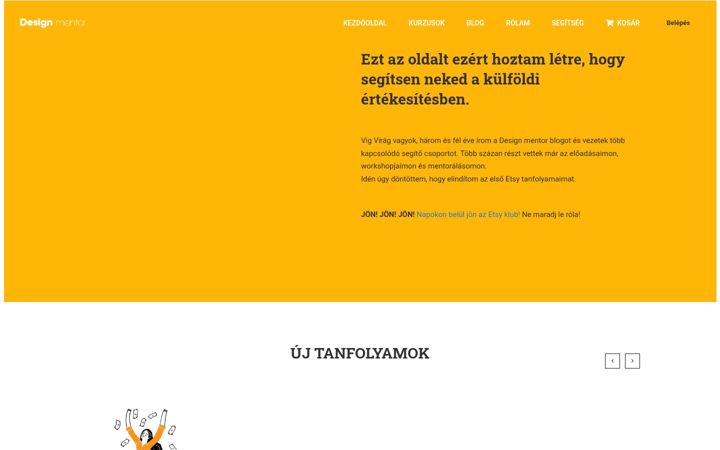 Zrzut ekranu designmentor-tanfolyam.hu
