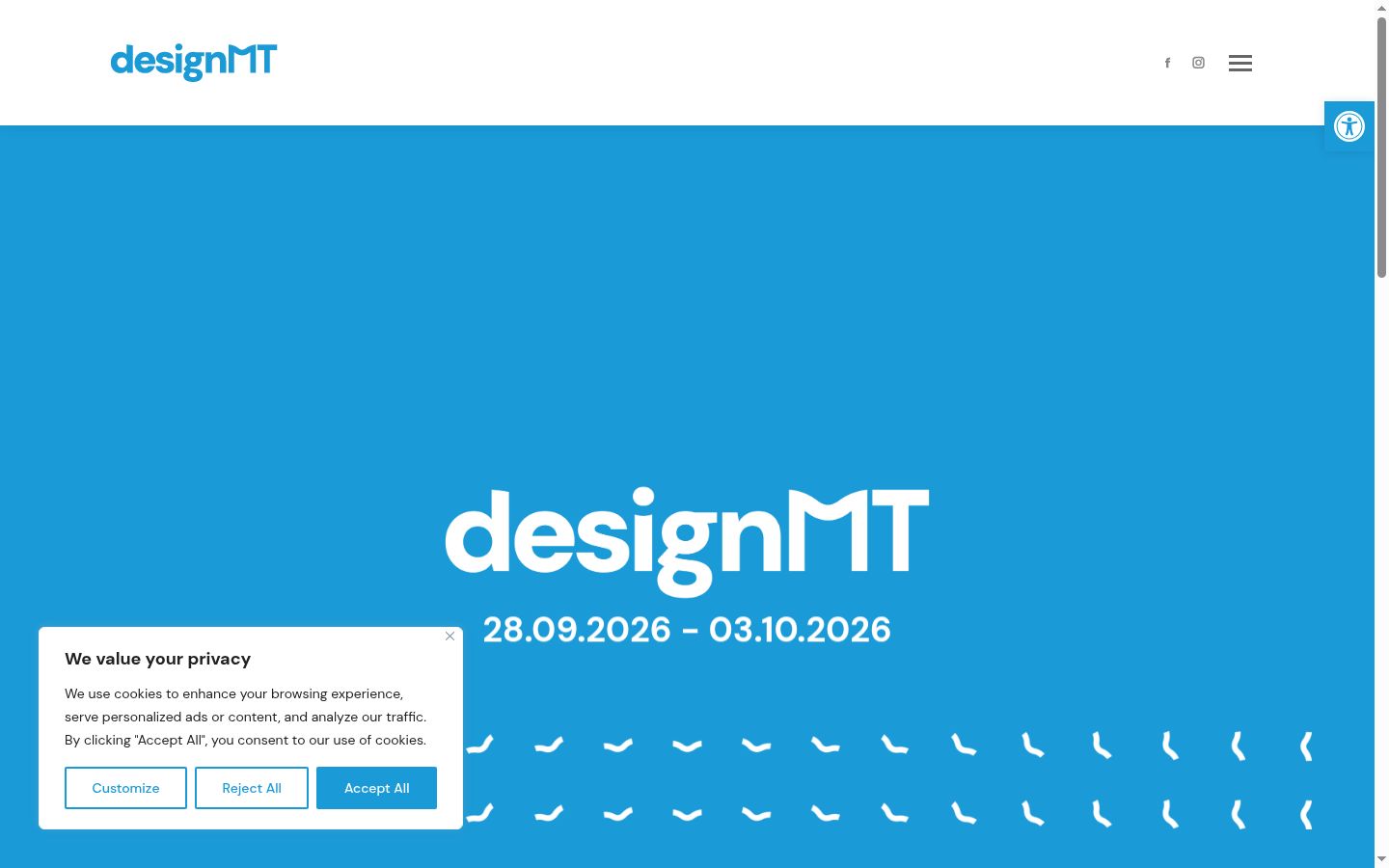 Screenshot del banner di consenso mostrato prima di qualsiasi interazione