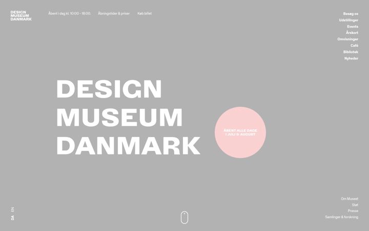 Screenshot of designmuseum.dk