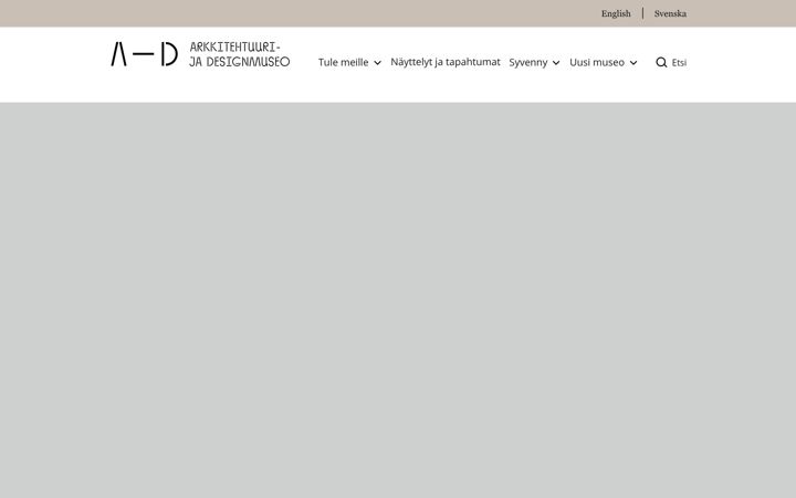 Screenshot di designmuseum.fi