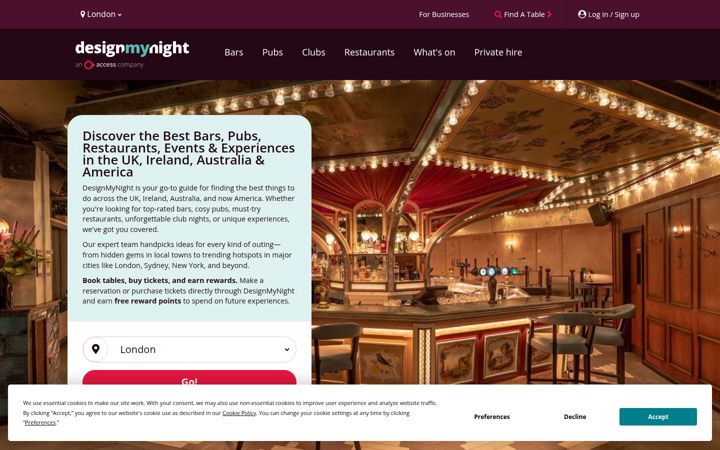Screenshot di designmynight.com