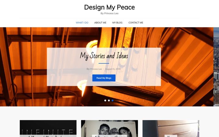 Screenshot of designmypeace.com