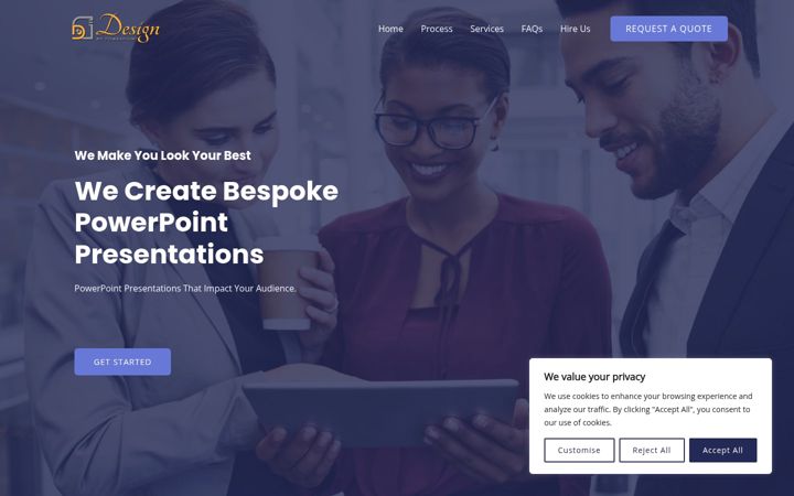 Screenshot of designmyppt.com