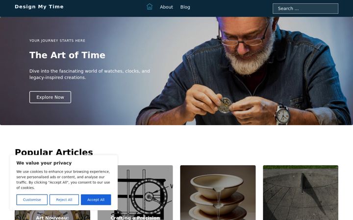 Screenshot of designmytime.com