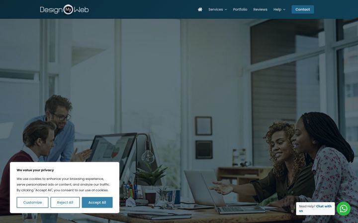 Screenshot di designmyweb.co.za