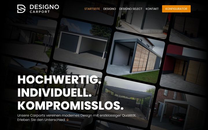 Skjermbilde av designo-carport.de