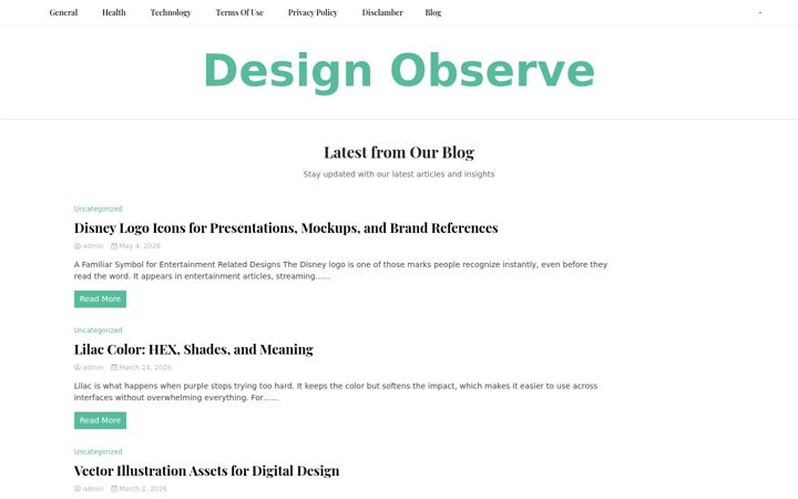 Screenshot of designobserve.com