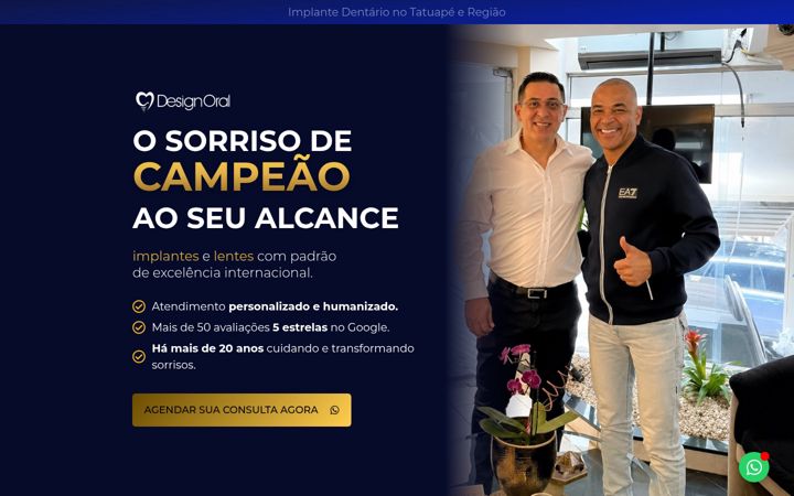 Captura de ecrã de designoralimplantes.com.br