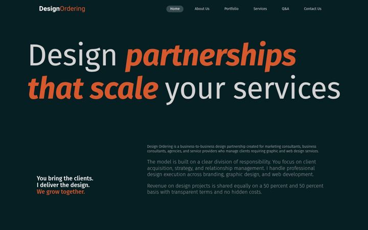 Screenshot of designordering.com
